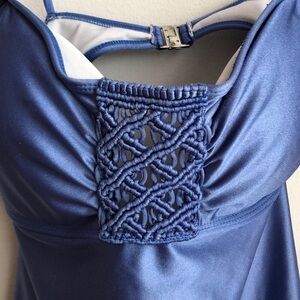 ❤️ 5/$35 SeaLove blue macrame swimsuit M